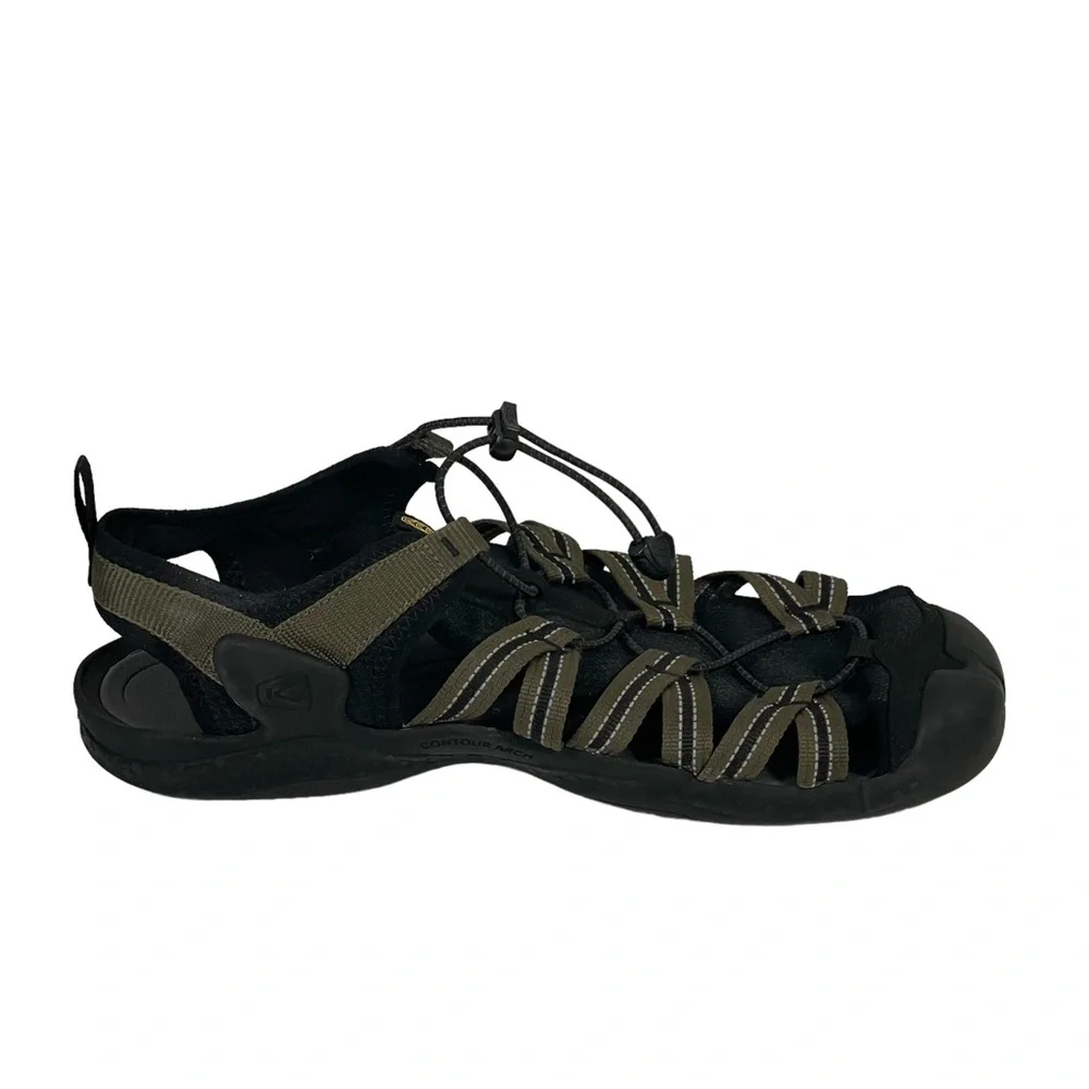 Keen Men’s Sz 47 US 13 Black Brown Outdoor Hiking Waterproof Sandal